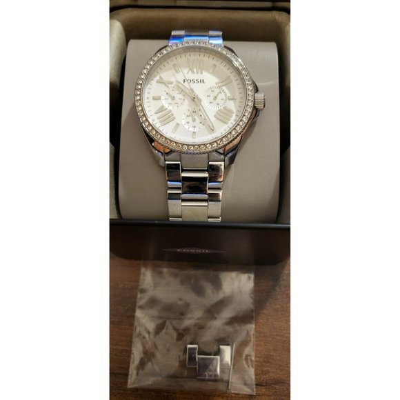 Fossil AM4481 Womens Silver Stainless Steel Analog Dial Quartz Wrist Watch XR922 main image 5